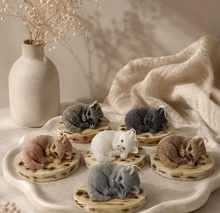 mini Cat Candle