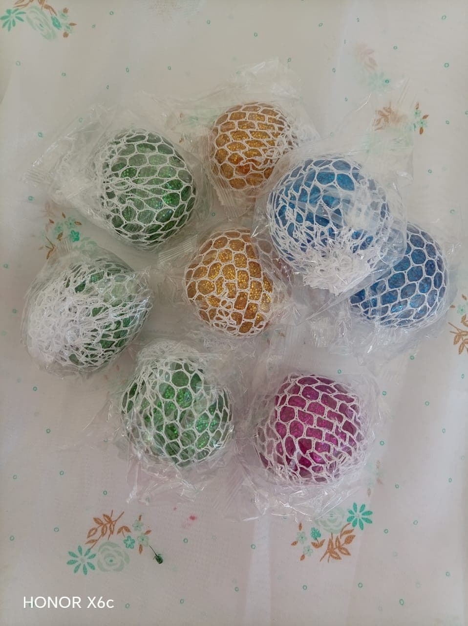 Stress Relief Squishy Squeeze Ball Mesh Toy